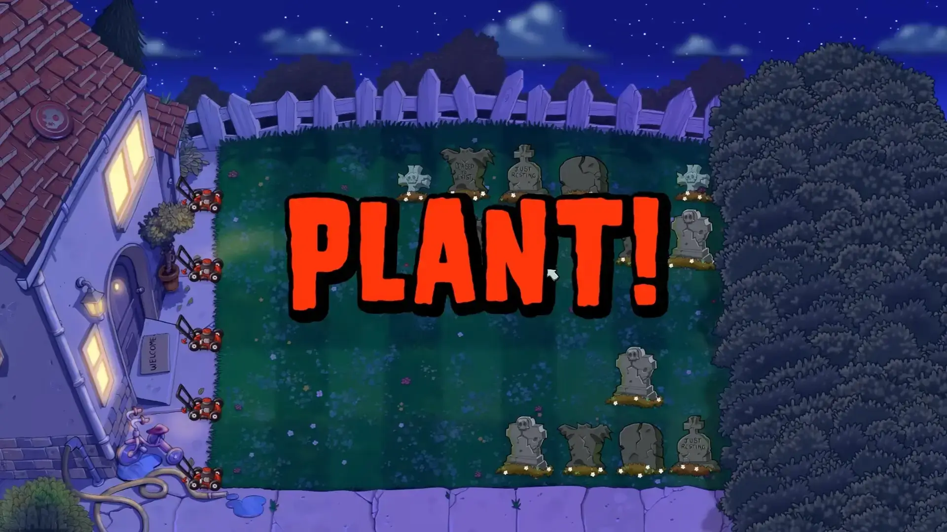 Plants vs Zombies APK gameplay screenshot showing tower defense action with plants defending against zombies