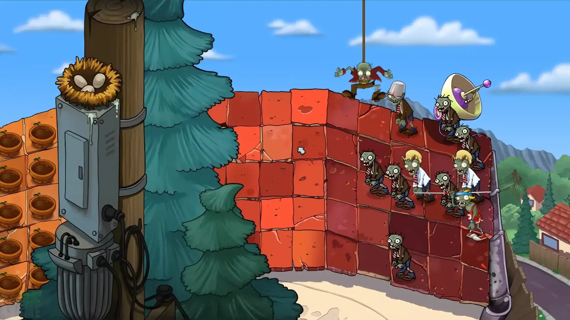 Plants vs Zombies APK level selection with all worlds and mini-games unlocked