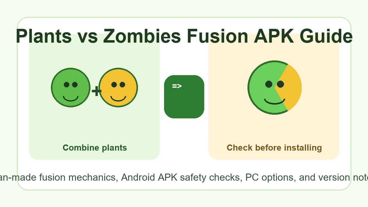 PvZ Fusion mod concept showing hybrid plant and APK comparison